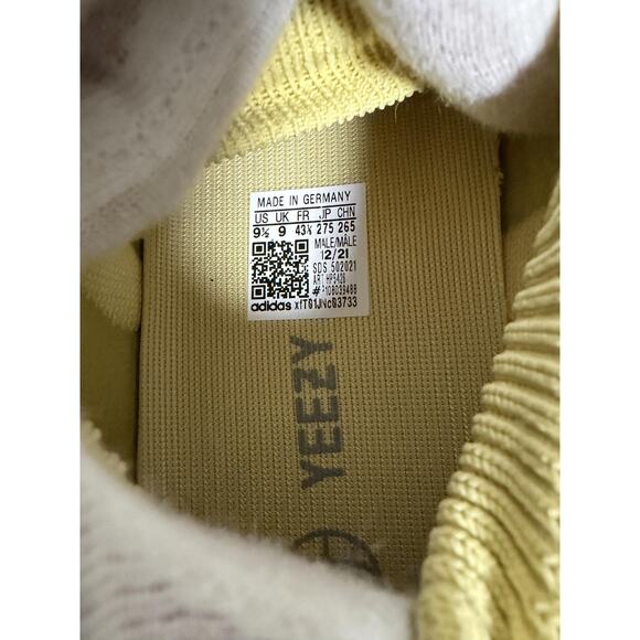 Adidas Yeezy 450 Shoes Mens Size 9.5 Sulfur Yellow Knit HP5426 Sneakers main image 4